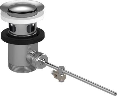 Cromo nero rifiuti set Pop Up per miscelatore vasca e miscelatori bidet bianco