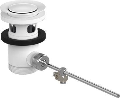 Cromo nero rifiuti set Pop Up per miscelatore vasca e miscelatori bidet bianco