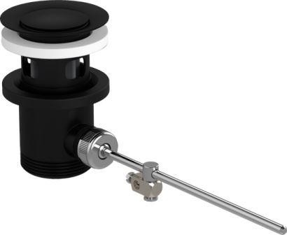 Cromo nero rifiuti set Pop Up per miscelatore vasca e miscelatori bidet bianco