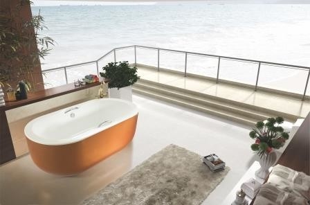 Acrilico Luxury doccia vasche da bagno vasche da bagno in piedi 650mm Con centro di punta rubinetto scarico