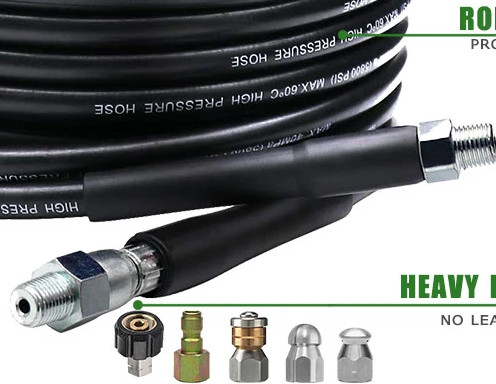Serbatoio a getto per lavatrice ad alta pressione 6 mm 8 mm di acciaio inossidabile Serbatoio flessibile con detergente