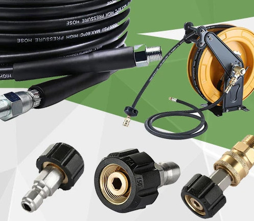 Serbatoio a getto per lavatrice ad alta pressione 6 mm 8 mm di acciaio inossidabile Serbatoio flessibile con detergente