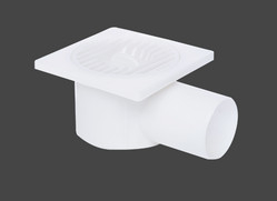 Drenaggio del pavimento della doccia in PP in plastica 100 X 100 X 50 mm Drenaggio orizzontale del pavimento del bagno