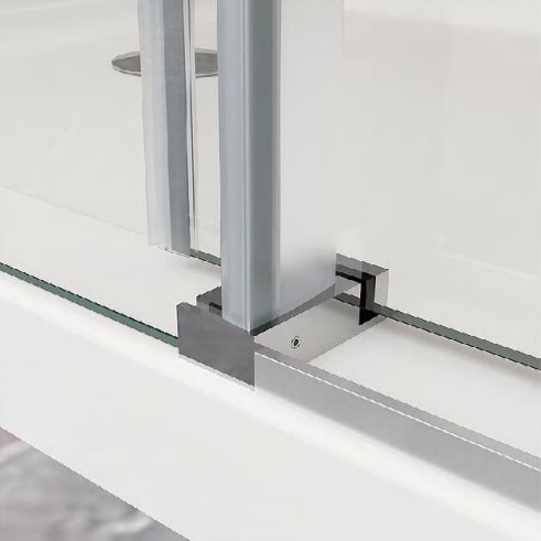 1950mm Doccia Cubicchi di vetro Pivot Doccia Porta 450 + 450mm angolo Doccia scatola