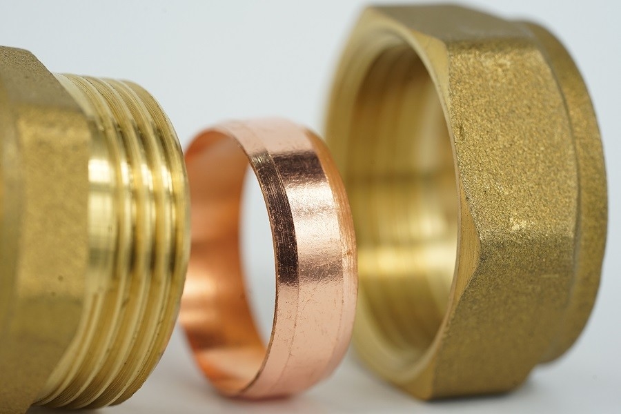 Fittings per tubi in ottone forgiati a nucleo di rame Cappa di tubi a compressione Standard BS864-2