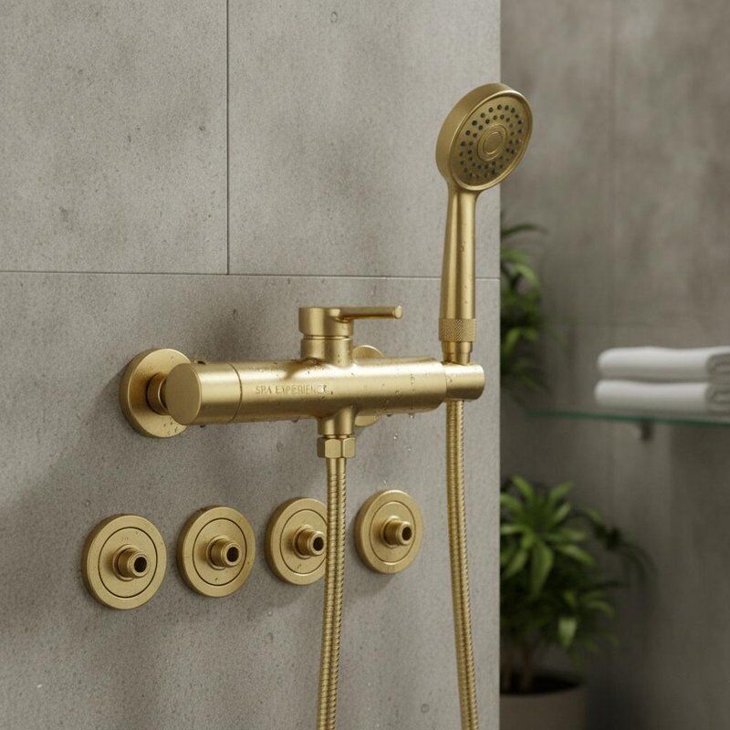 Doccia a mano Rubinetti che incorporano il design Brass e la tecnologia SPA Waist Jet per una migliore esperienza in bagno